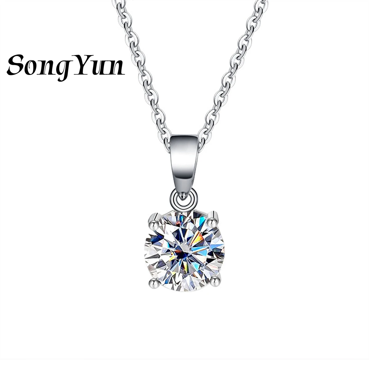 SongYun Luxury Jewelry 925 Silver Charm Necklace Beautiful Moissanite Diamond Charm Necklace Classic for Women Rhodium
SongYun Luxury Jewelry 925 Silver Charm Necklace Beautiful Moissanite Diamond Charm Necklace Classic for Women Rhodium