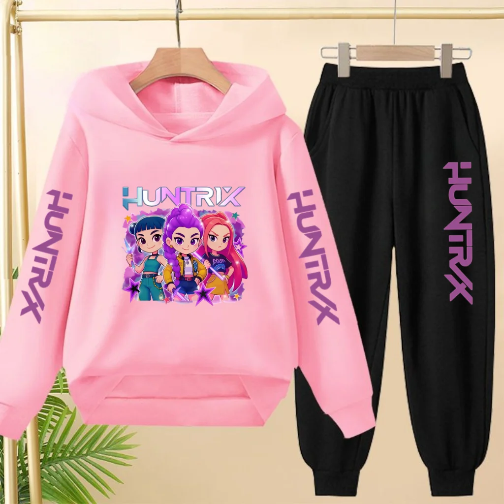 Children's Pretty Girl Anime HUNTR/X Hoodie Boys Sweatshirt Girls Toddler Sports Coat Top+Pants Two-piece Set Stylish Casual Set
Children's Pretty Girl Anime HUNTR/X Hoodie Boys Sweatshirt Girls Toddler Sports Coat Top+Pants Two-piece Set Stylish Casual Set