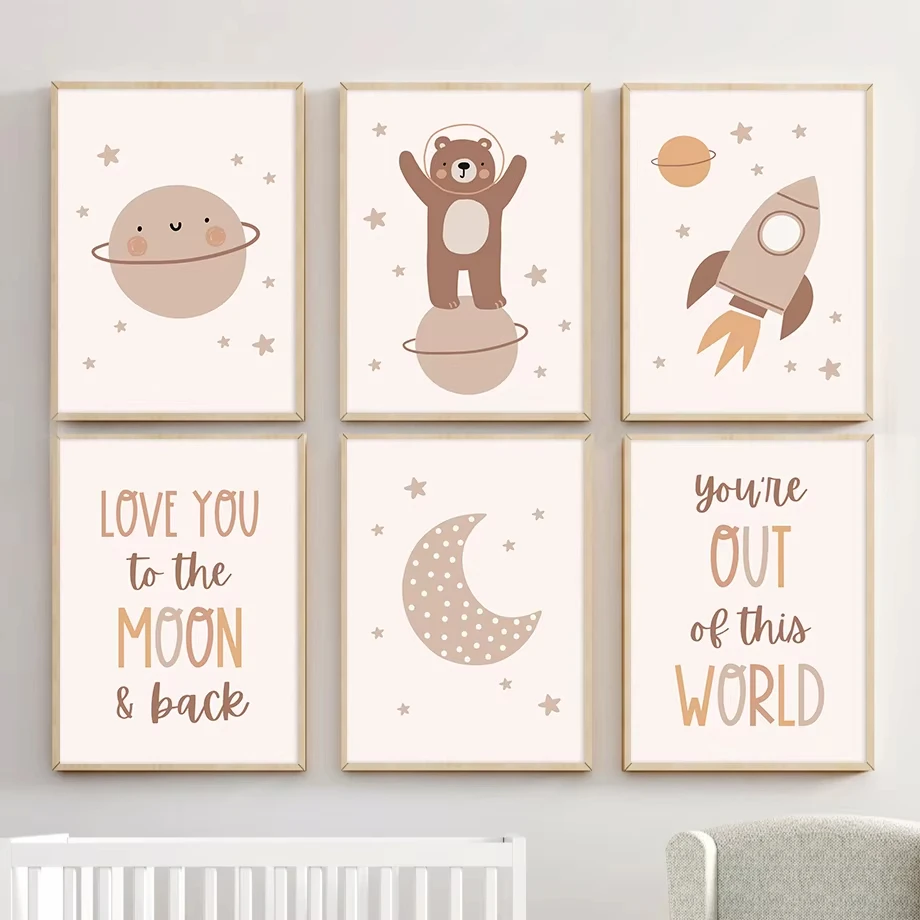 Love You To The Moon Space Rocket Bear Astronaut Planet Wall Art Boho Sun Star Home Pictures Kids Room Decor Baby Shower Gift
Love You To The Moon Space Rocket Bear Astronaut Planet Wall Art Boho Sun Star Home Pictures Kids Room Decor Baby Shower Gift
