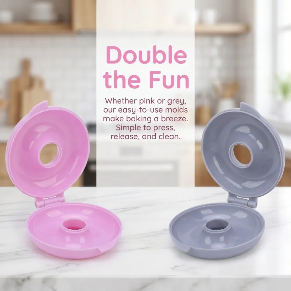 2pcs Professional ABS Material Donut Baking Pan Flip Round Round Baking Pan Center Hole Hand Press Baking Tray Doughnut Making
2pcs Professional ABS Material Donut Baking Pan Flip Round Round Baking Pan Center Hole Hand Press Baking Tray Doughnut Making