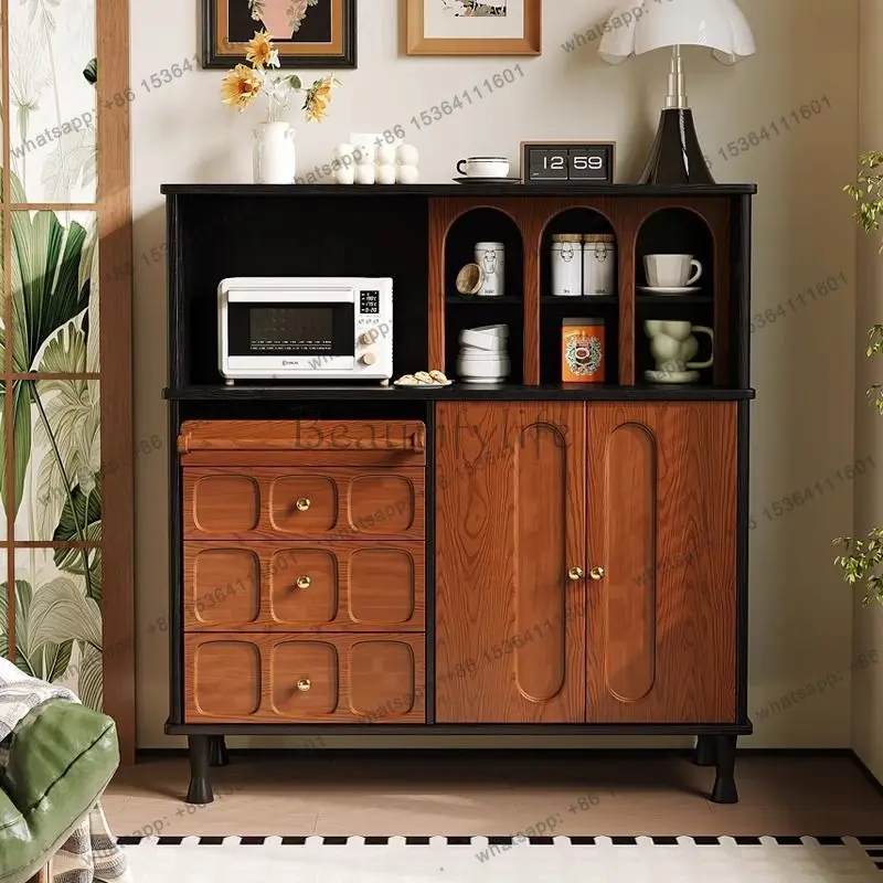 French retro solid wood dining side cabinet small apartment living room wall storage cabinet
French retro solid wood dining side cabinet small apartment living room wall storage cabinet