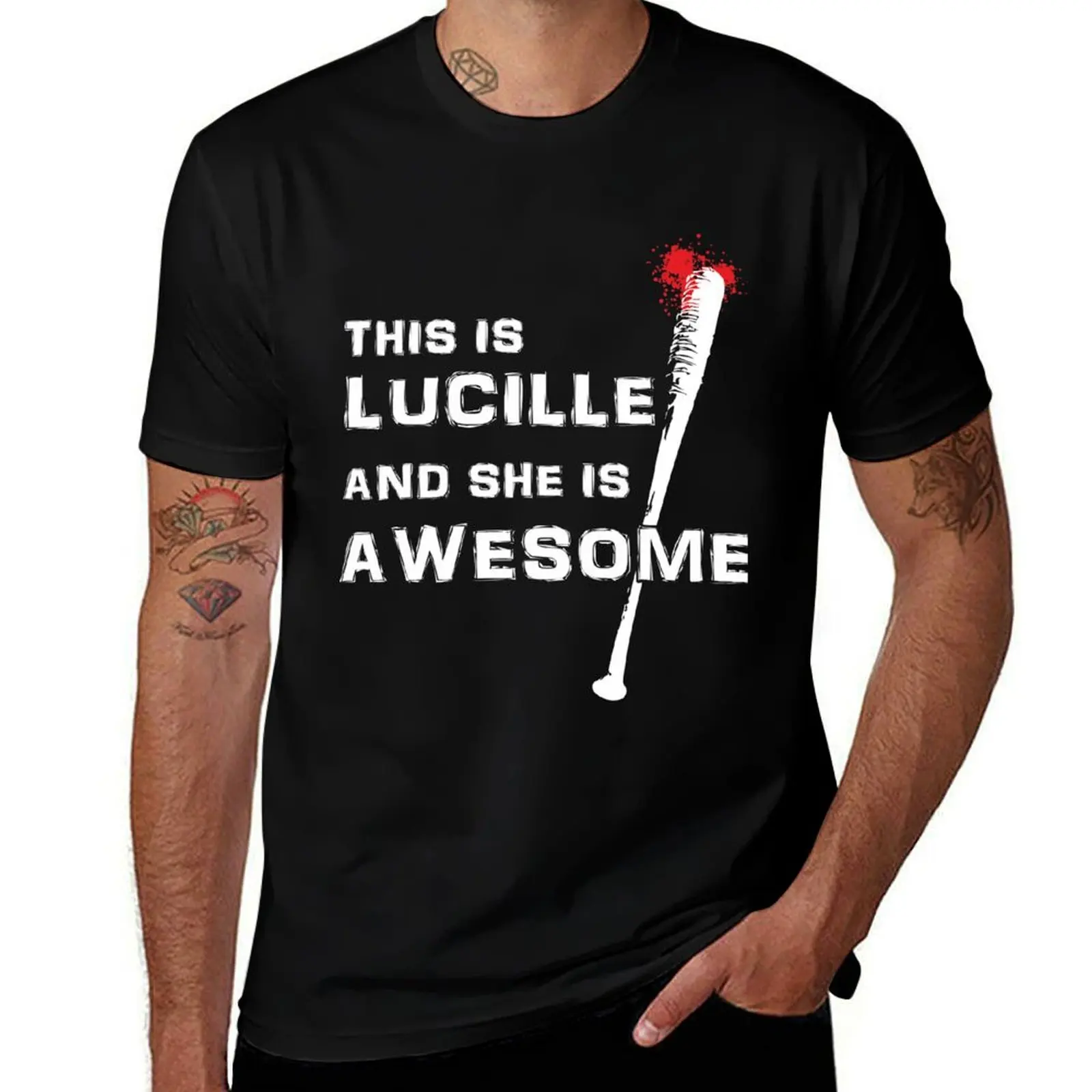 Футболка This Is Lucille And She Is Awesome Walking Dead, топы больших размеров, летняя одежда, винтажные футболки, мужские хлопковые футболки
Футболка This Is Lucille And She Is Awesome Walking Dead, топы больших размеров, летняя одежда, винтажные футболки, мужские хлопковые футболки
