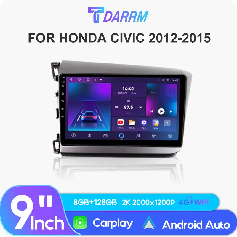 Car Radio Multimedia 9 Inch Android12 For Honda Civic 2012-2015 Video DVD Player 4G Wireless Navigation GPS Carplay Autoradio
Car Radio Multimedia 9 Inch Android12 For Honda Civic 2012-2015 Video DVD Player 4G Wireless Navigation GPS Carplay Autoradio