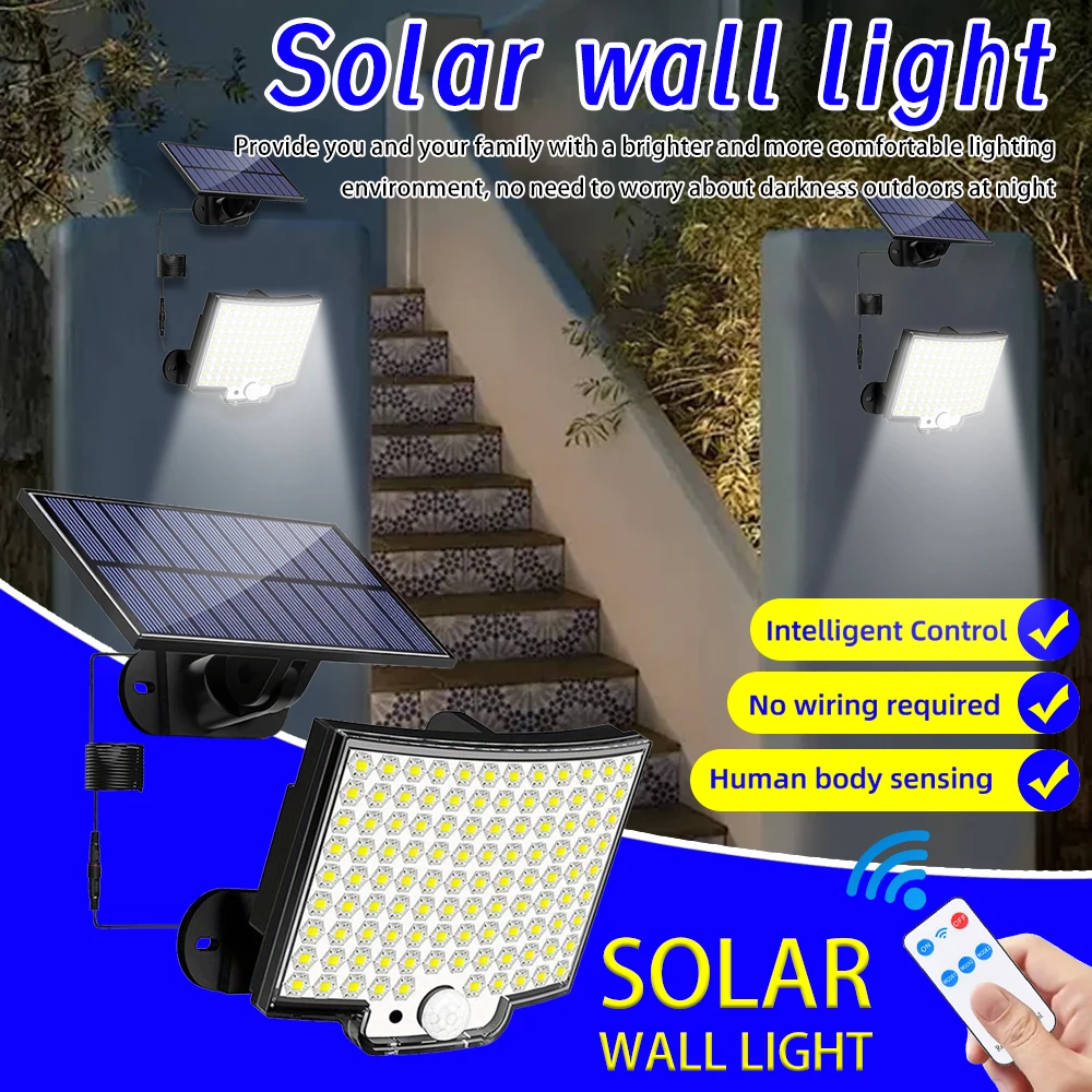 LED Split 3 Modes Solar Light Outdoor Waterproof with Motion Sensor Floodlight Remote Control 3 Modes for Patio Garage Backyard
LED Split 3 Modes Solar Light Outdoor Waterproof with Motion Sensor Floodlight Remote Control 3 Modes for Patio Garage Backyard