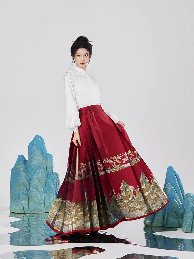 HuaenJi Original Ming Dynas Hanfu Plane Sve New Chinese Sle Engagement Women's Daily Floral Face Skirt
HuaenJi Original Ming Dynas Hanfu Plane Sve New Chinese Sle Engagement Women's Daily Floral Face Skirt