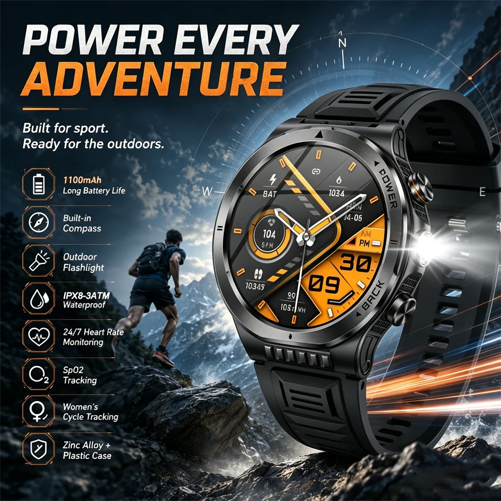 Smart Watch Bluetooth Call Music Control 3ATM Waterproof Blood Oxygen Health Monitoring 100+ Sports Modes Sports Watch
Smart Watch Bluetooth Call Music Control 3ATM Waterproof Blood Oxygen Health Monitoring 100+ Sports Modes Sports Watch