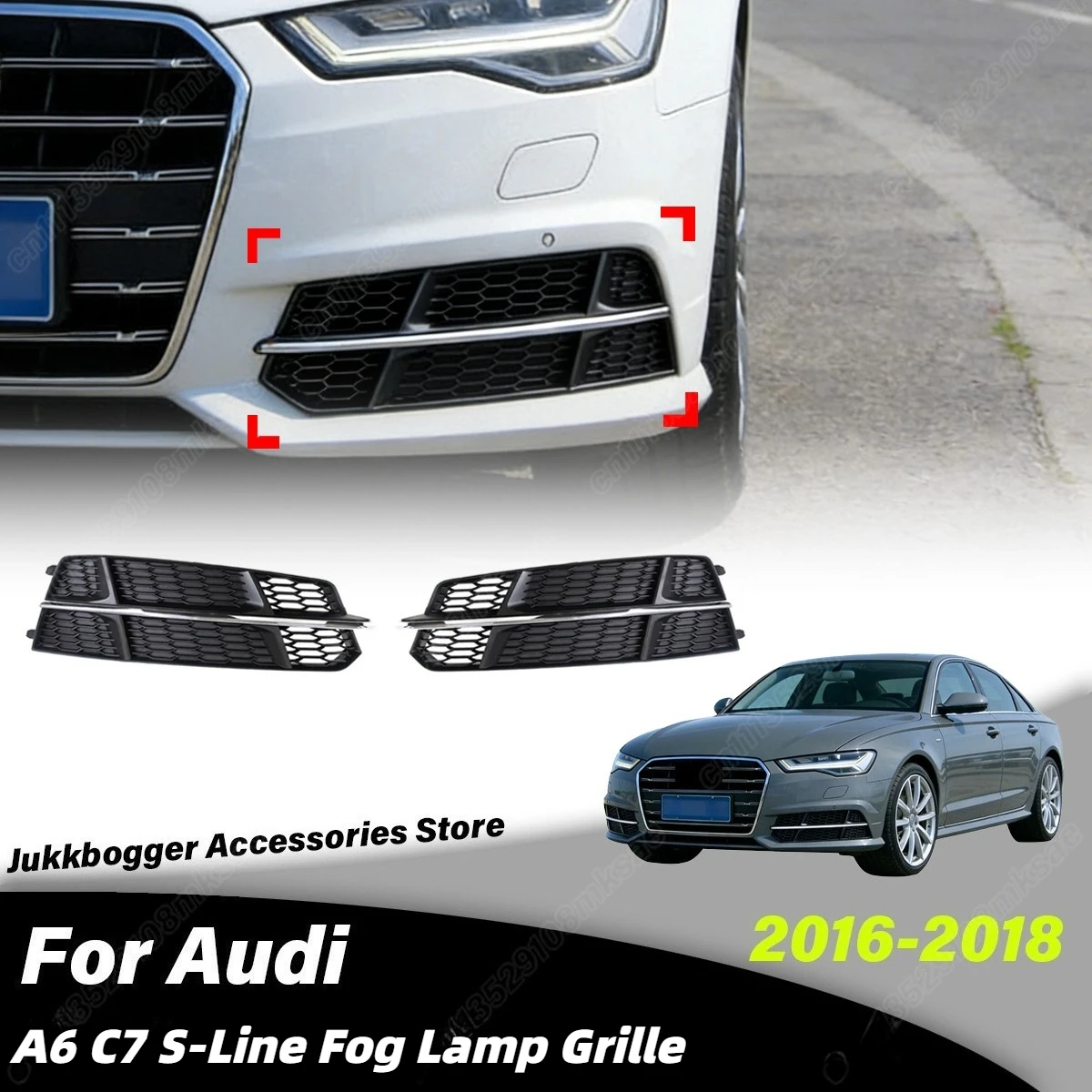 For Audi A6 C7 S-line 2016 2017 2018 Car Front Fog Lamp Frame Cover Fog Lamp Grille Modification Decoration Accessories Body Kit
For Audi A6 C7 S-line 2016 2017 2018 Car Front Fog Lamp Frame Cover Fog Lamp Grille Modification Decoration Accessories Body Kit