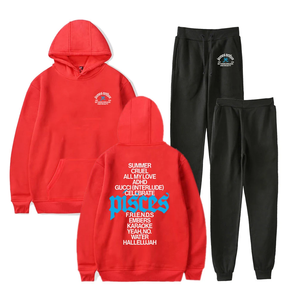 James Arthur Pisces Tracklist Hoodies Jogger Pants Two Piece Set Sweatshirts+Sweatpants Women Men Outfit Sets
James Arthur Pisces Tracklist Hoodies Jogger Pants Two Piece Set Sweatshirts+Sweatpants Women Men Outfit Sets
