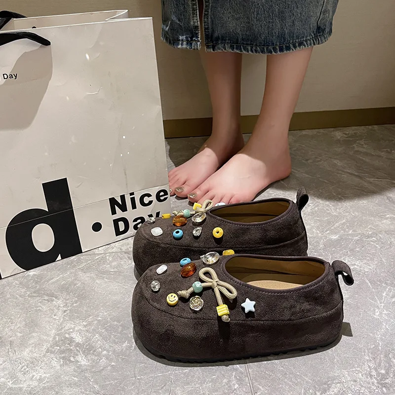 Apocalyptic Style Platform Shoes 2025 New Women's Button Decor Chunky Sole Soft Comfort Slip On Mule Casual Flats
Apocalyptic Style Platform Shoes 2025 New Women's Button Decor Chunky Sole Soft Comfort Slip On Mule Casual Flats