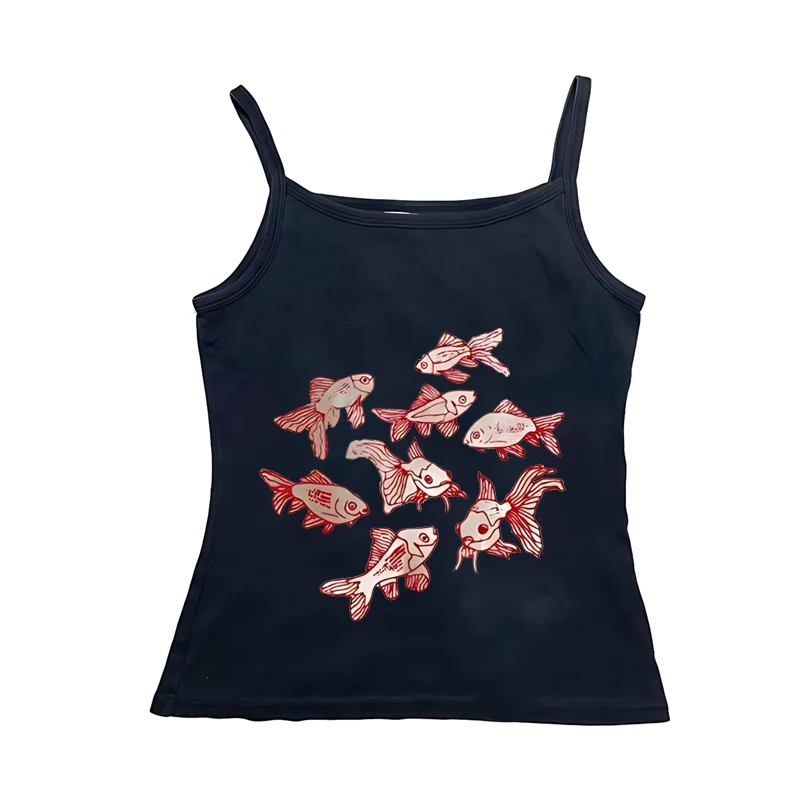 Y2K Harajuku Natural Style Multi line Koi Print Slim fit Short Casual Clothing Emo Girls Short Sleeve T-shirt
Y2K Harajuku Natural Style Multi line Koi Print Slim fit Short Casual Clothing Emo Girls Short Sleeve T-shirt