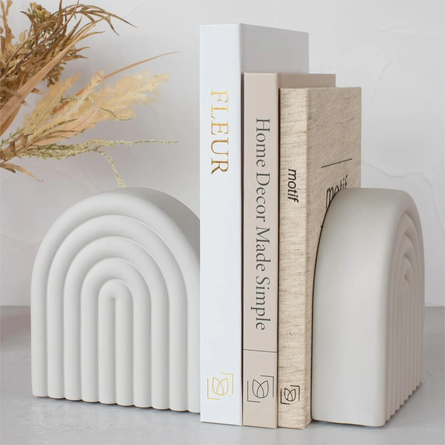 Concrete Bookends for Heavy Books, Set of 2 with Non-Slip Pads, Aesthetic Book Holder for Home Office Library Decor
Concrete Bookends for Heavy Books, Set of 2 with Non-Slip Pads, Aesthetic Book Holder for Home Office Library Decor