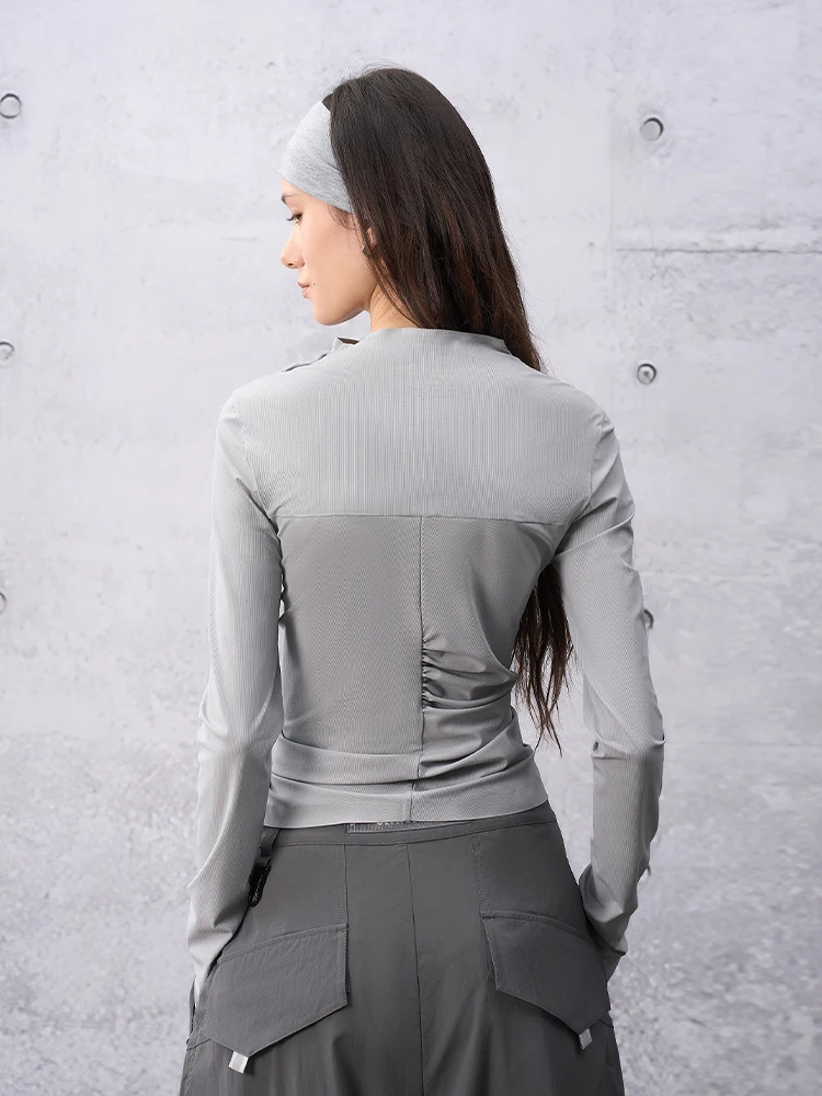 Весенняя женская приталенная футболка с круглым вырезом, оригинальный дизайн, для спорта и активного отдыха, повседневная, однотонная, из эластичного нейлонового смешанного материала
Весенняя женская приталенная футболка с круглым вырезом, оригинальный дизайн, для спорта и активного отдыха, повседневная, однотонная, из эластичного нейлонового смешанного материала