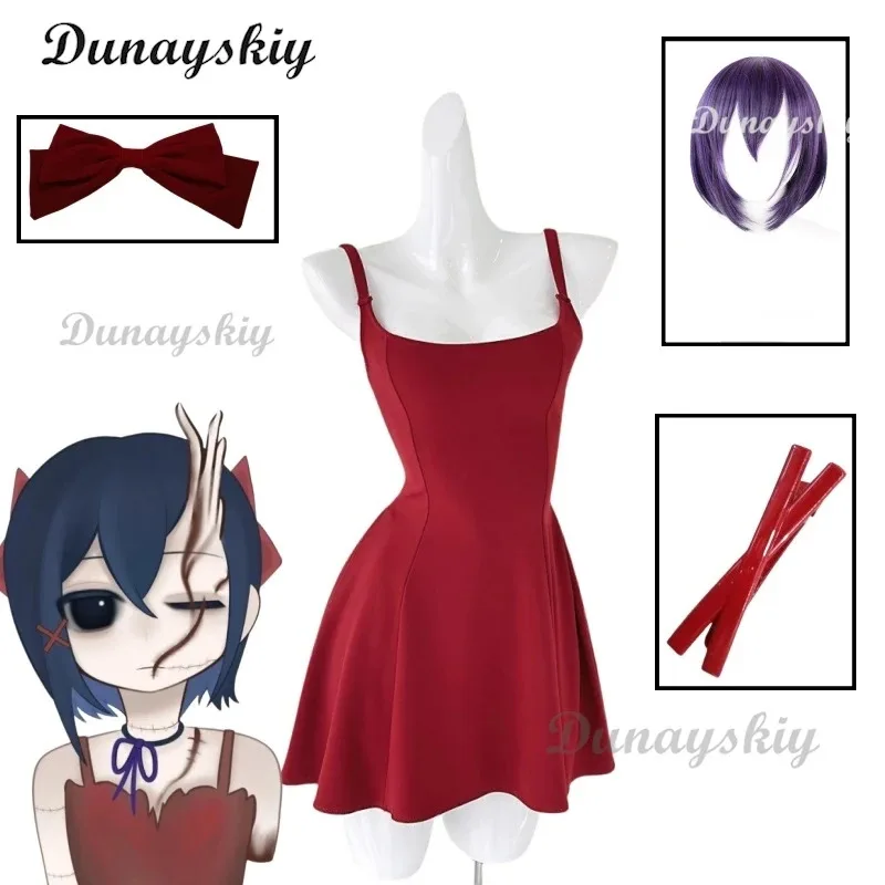 Childhood Women Primary Yandere Outfit Mita Red Cosplay MiSide Crazy Costume Wig Prop Halloween Creepy Mita Party Con Outfits 
Childhood Women Primary Yandere Outfit Mita Red Cosplay MiSide Crazy Costume Wig Prop Halloween Creepy Mita Party Con Outfits