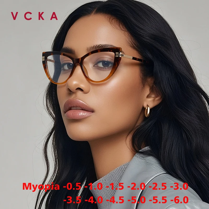 VCKA 2026 Новые модные женские очки «Кошачий глаз» с защитой от синего света, для коррекции близорукости, с индивидуальной диоптрией, утолщенная оправа, от -0.50 до -10.0
VCKA 2026 Новые модные женские очки «Кошачий глаз» с защитой от синего света, для коррекции близорукости, с индивидуальной диоптрией, утолщенная оправа, от -0.50 до -10.0