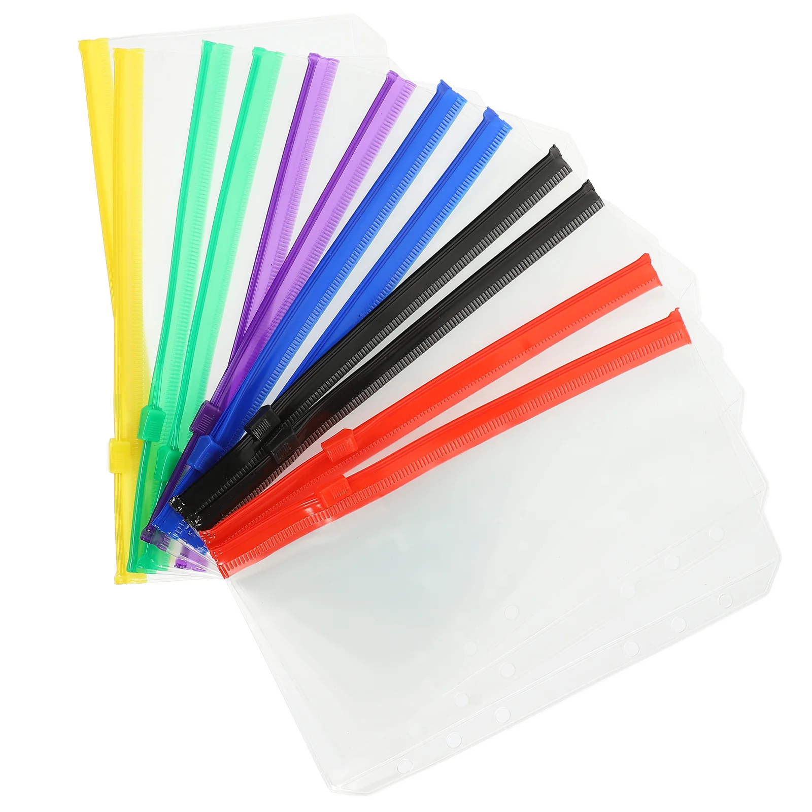 12 Pcs Binder Zipper Pouches Clear Document Storage Bags Notebook Loose Leaf Pocket PVC Practical ganizer
12 Pcs Binder Zipper Pouches Clear Document Storage Bags Notebook Loose Leaf Pocket PVC Practical ganizer