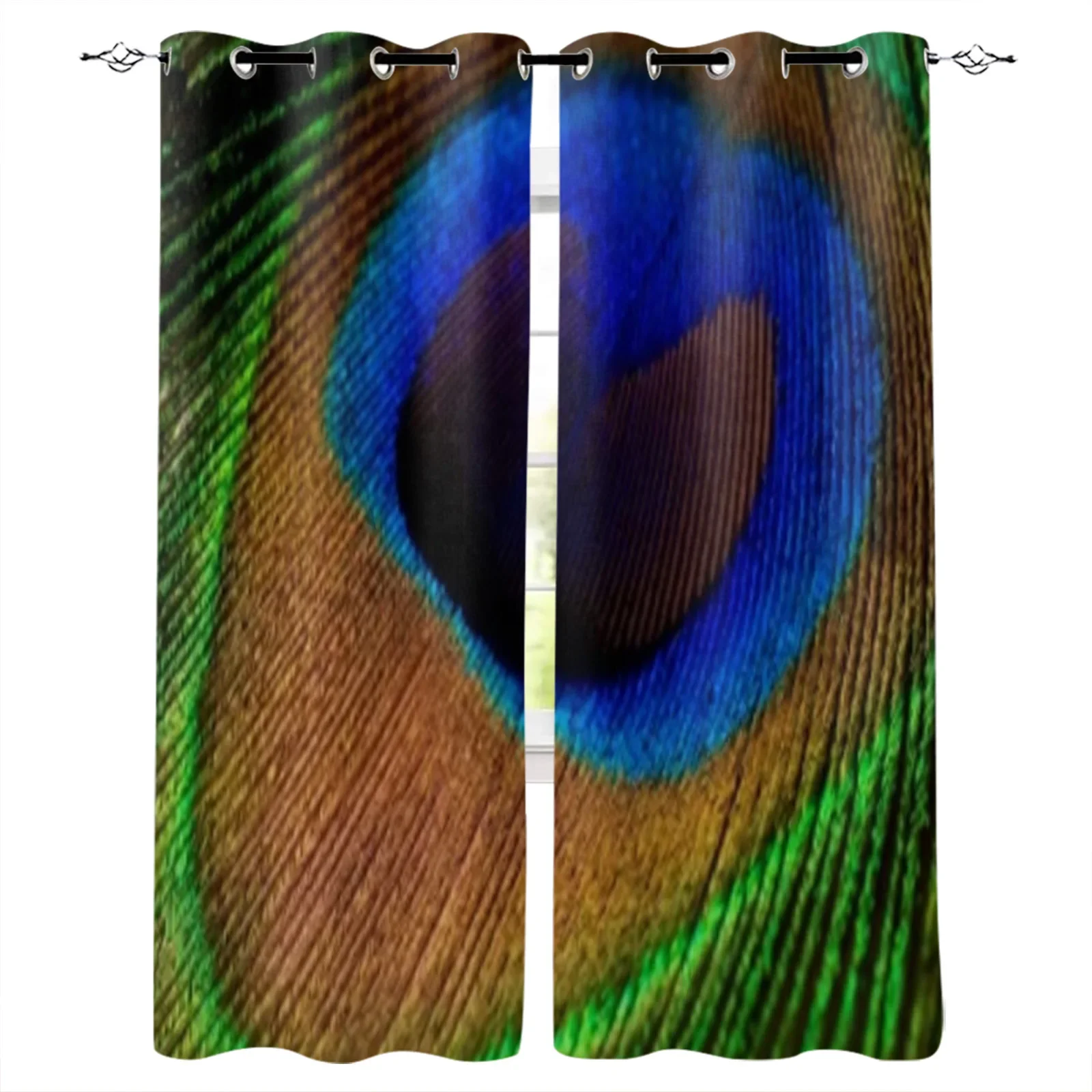 Colored Peacock Feather Printing Curtain For Living Room Luxury Bedroom Hotel Curtain Home Decor Window Balcony Drapes
Colored Peacock Feather Printing Curtain For Living Room Luxury Bedroom Hotel Curtain Home Decor Window Balcony Drapes
