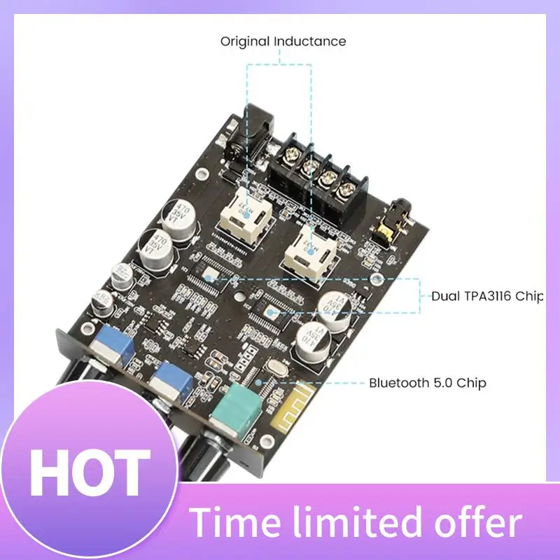 HIFI TPA3116 Bluetooth Amplifier Audio Board 100Wx2 Class D Digital Sound Amplifier 2.0 Stereo Amp Power Amplificador Durable
HIFI TPA3116 Bluetooth Amplifier Audio Board 100Wx2 Class D Digital Sound Amplifier 2.0 Stereo Amp Power Amplificador Durable