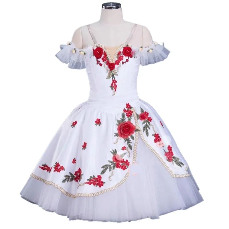 White Awakening Of Flora Romantic Tutu Long Professional Ballet Dance Tutu Dress For Grils Performance Competition Costumes
White Awakening Of Flora Romantic Tutu Long Professional Ballet Dance Tutu Dress For Grils Performance Competition Costumes