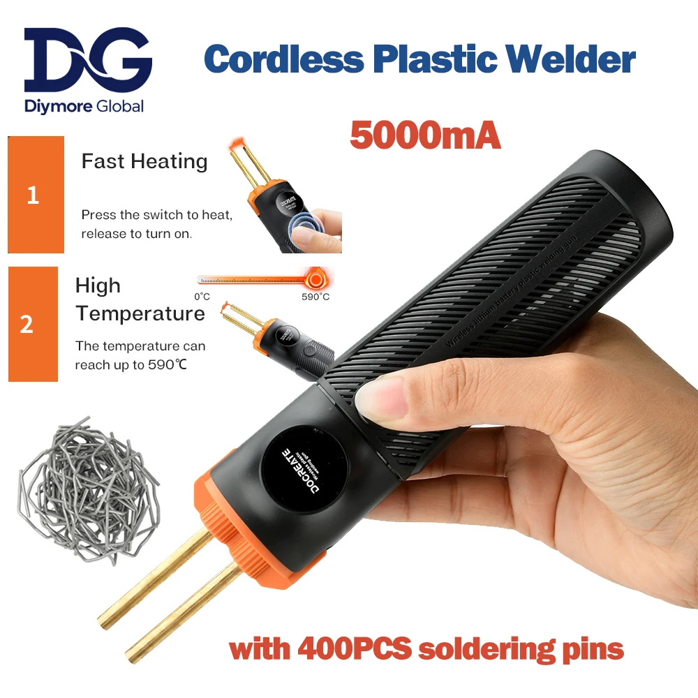Беспроводной пистолет для сварки пластика 5000 мАч, перезаряжаемый через Type-C, аппарат для сварки пластика, 400 игл, термостеплер, набор для ремонта бамперов
Беспроводной пистолет для сварки пластика 5000 мАч, перезаряжаемый через Type-C, аппарат для сварки пластика, 400 игл, термостеплер, набор для ремонта бамперов