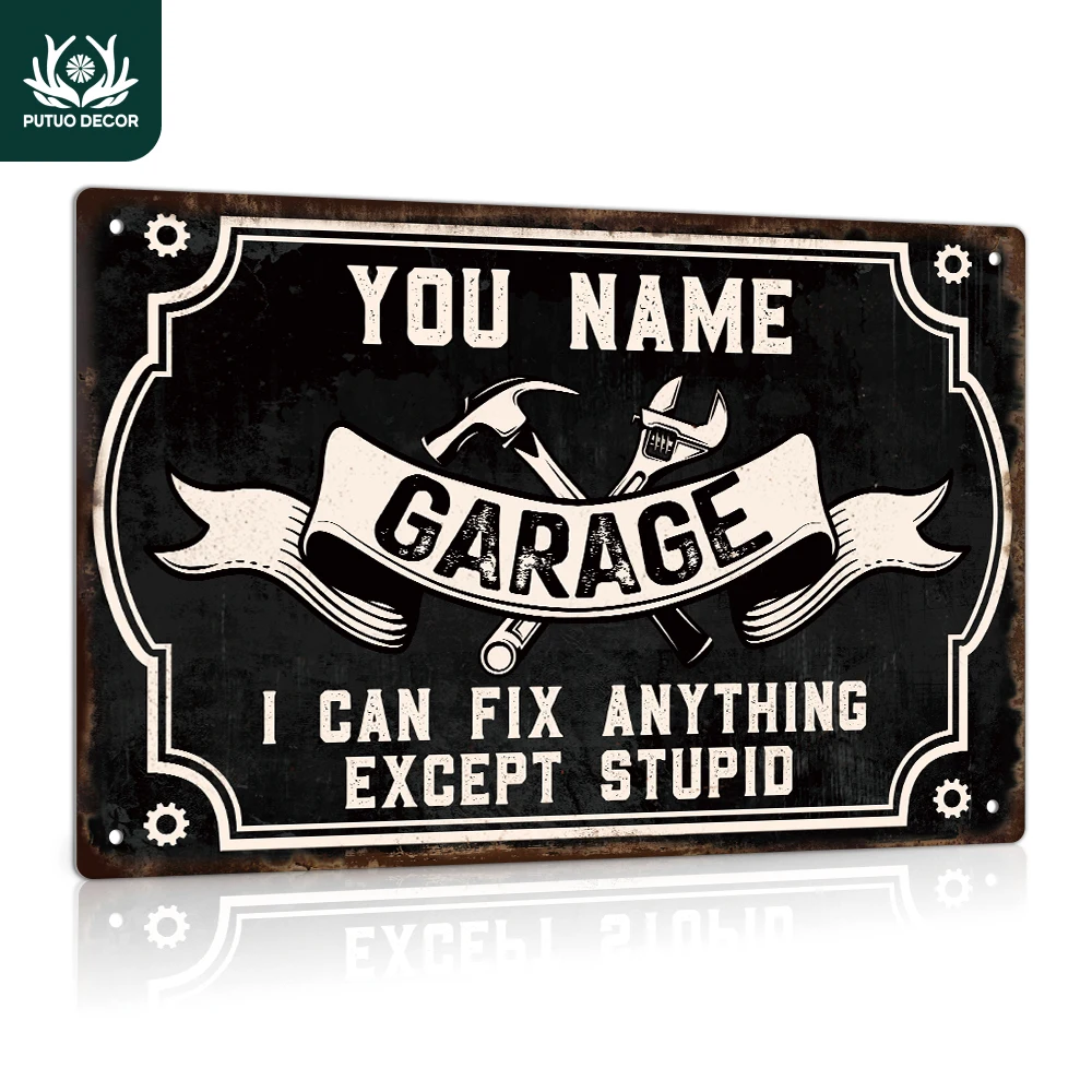 Putuo Decor 1pc Custom Metal Tin Sign, Your Name Garage,Personalized Plaque Wall Art Decoration for Home Farmhouse Garage, Gifts
Putuo Decor 1pc Custom Metal Tin Sign, Your Name Garage,Personalized Plaque Wall Art Decoration for Home Farmhouse Garage, Gifts