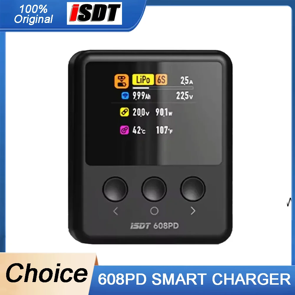 ISDT 608PD DC 240 Вт PD3.110A/140 Вт USB-C 5A Умное цифровое зарядное устройство Типы радиоуправляемых батарей для /LiFe/LiPo, LiHv 1-6S/Pb 1-12S/NiMH 1-16S
ISDT 608PD DC 240 Вт PD3.110A/140 Вт USB-C 5A Умное цифровое зарядное устройство Типы радиоуправляемых батарей для /LiFe/LiPo, LiHv 1-6S/Pb 1-12S/NiMH 1-16S