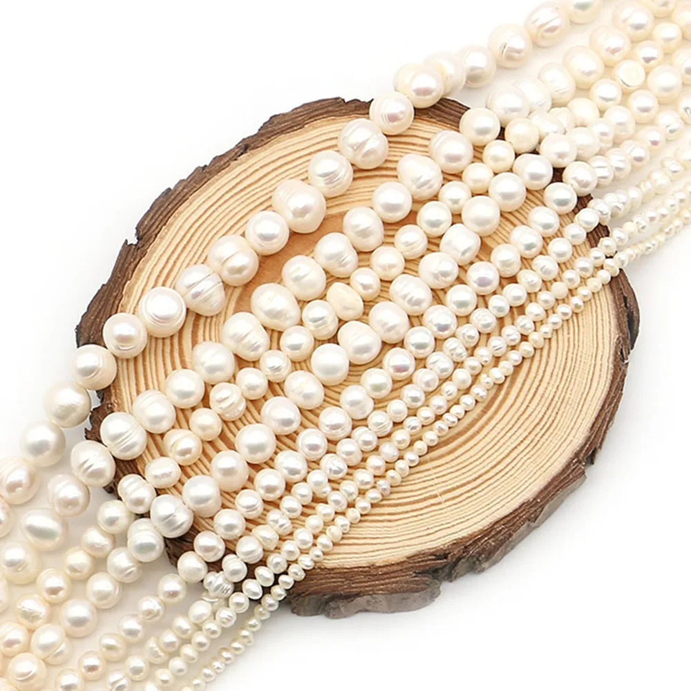 Natural Freshwater Pearl Beads Irregularly Threaded Punch Round Loose Beaded Women Jewelry DIY Necklace Bracelet Accessories
Natural Freshwater Pearl Beads Irregularly Threaded Punch Round Loose Beaded Women Jewelry DIY Necklace Bracelet Accessories