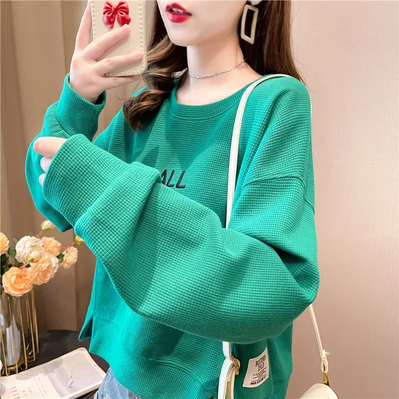 Women Hoodies Loose Korean Style Letter Print O-neck Casual All-match Fashionable Streetwear Chic Trendy Breathable Tops Ins
Women Hoodies Loose Korean Style Letter Print O-neck Casual All-match Fashionable Streetwear Chic Trendy Breathable Tops Ins