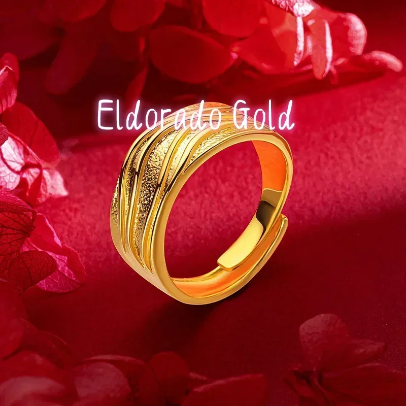 Eldorado Gold 9999 Real Gold 24K High-end wavy texture men's ring gold fashion wavy pattern live gold big ring
Eldorado Gold 9999 Real Gold 24K High-end wavy texture men's ring gold fashion wavy pattern live gold big ring