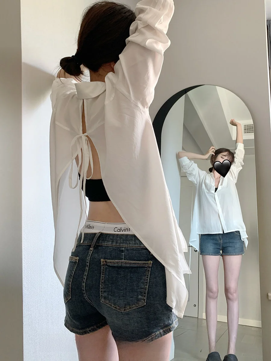 CallmeEar Large Fem Protagonist Design Bal Strap Long Sve irt Women's Summer Loose Fit Collar Cotton Blend
CallmeEar Large Fem Protagonist Design Bal Strap Long Sve irt Women's Summer Loose Fit Collar Cotton Blend