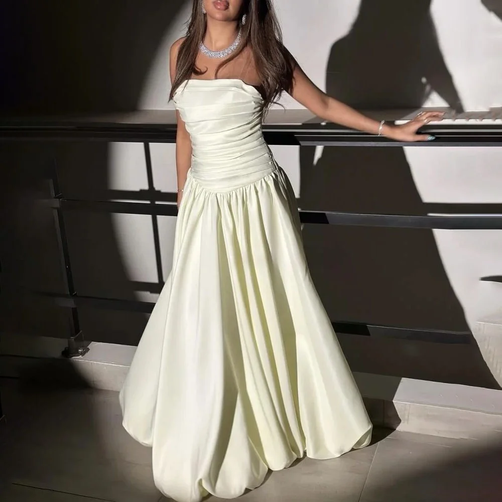 Изысканное женское платье для выпускного вечера без рукавов с рюшами по индивидуальному заказу, очаровательное вечернее платье трапециевидной формы на шнуровке, сексуальное вечернее платье с оборками 
Изысканное женское платье для выпускного вечера без рукавов с рюшами по индивидуальному заказу, очаровательное вечернее платье трапециевидной формы на шнуровке, сексуальное вечернее платье с оборками