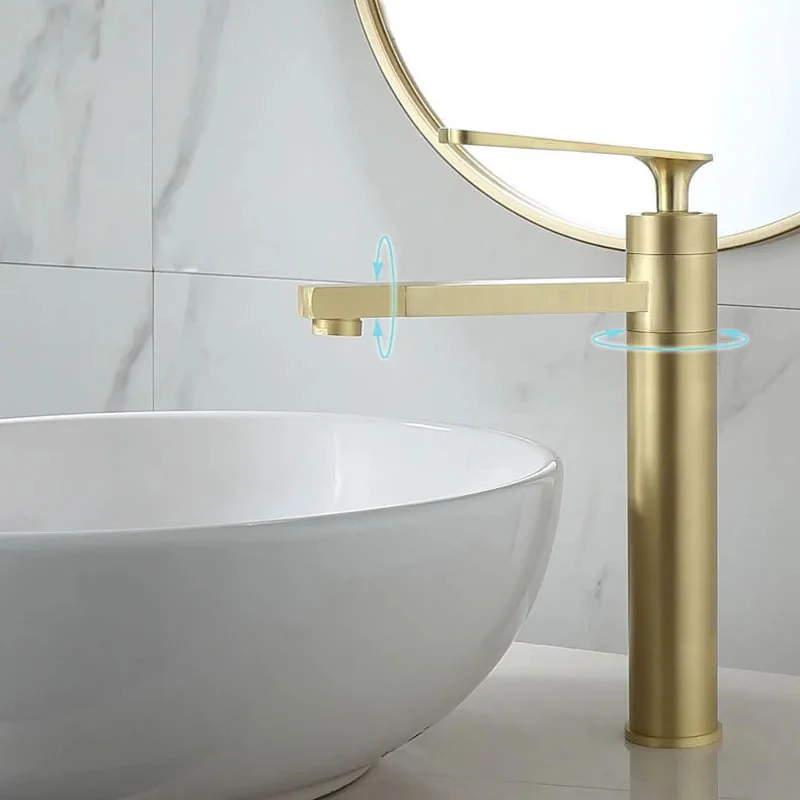 Bathroom Faucet Brushed Gold Brass Basin Faucets Cold Hot Water Mixer Sink Deck Mounted Tap Single Handle Vanity Water Tapware
Bathroom Faucet Brushed Gold Brass Basin Faucets Cold Hot Water Mixer Sink Deck Mounted Tap Single Handle Vanity Water Tapware