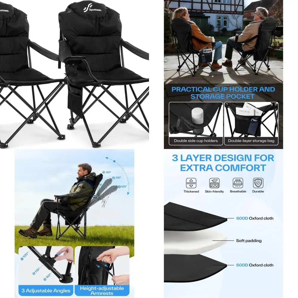 Портативные складные походные стулья из двух частей с регулируемой спинкой и сумкой для переноски для приключений на свежем воздухе
Портативные складные походные стулья из двух частей с регулируемой спинкой и сумкой для переноски для приключений на свежем воздухе