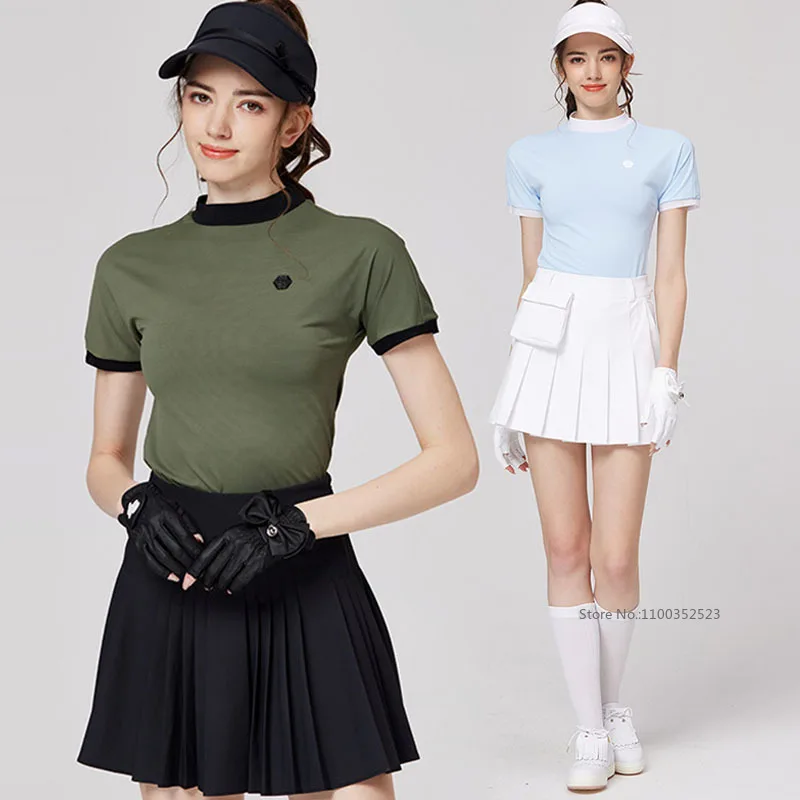 BG Golf Women Breathable Shirts Short Sleeve O-neck Tops Summer Slim Golf T-Shirts Female High-end Skirts Tennis Pleated Skort
BG Golf Women Breathable Shirts Short Sleeve O-neck Tops Summer Slim Golf T-Shirts Female High-end Skirts Tennis Pleated Skort