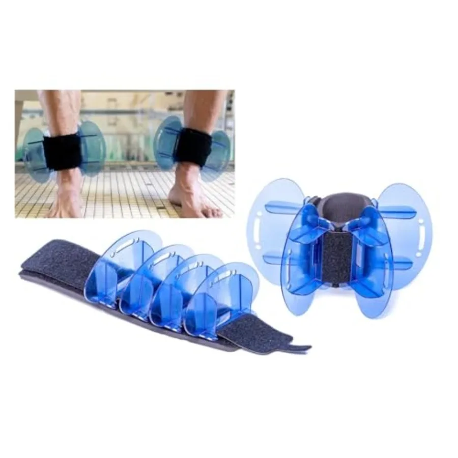 Aquatic exercise fin set for strength and swim training, high-resistance hybrid design, blue, includes aquatic cuffs and leg wa
Aquatic exercise fin set for strength and swim training, high-resistance hybrid design, blue, includes aquatic cuffs and leg wa