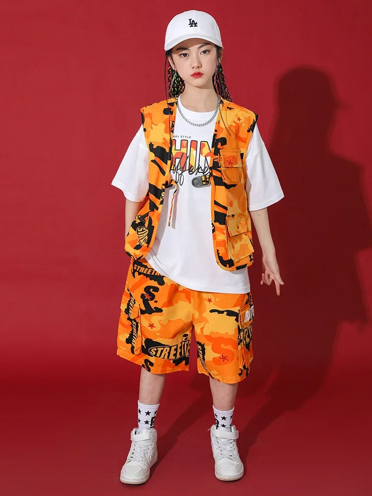 Performance Clothing Street Dance Outfit Summer Kids Hip Hop Costume Girls Boys Camouflage Vest Yellow Suit Drum Jazz
Performance Clothing Street Dance Outfit Summer Kids Hip Hop Costume Girls Boys Camouflage Vest Yellow Suit Drum Jazz