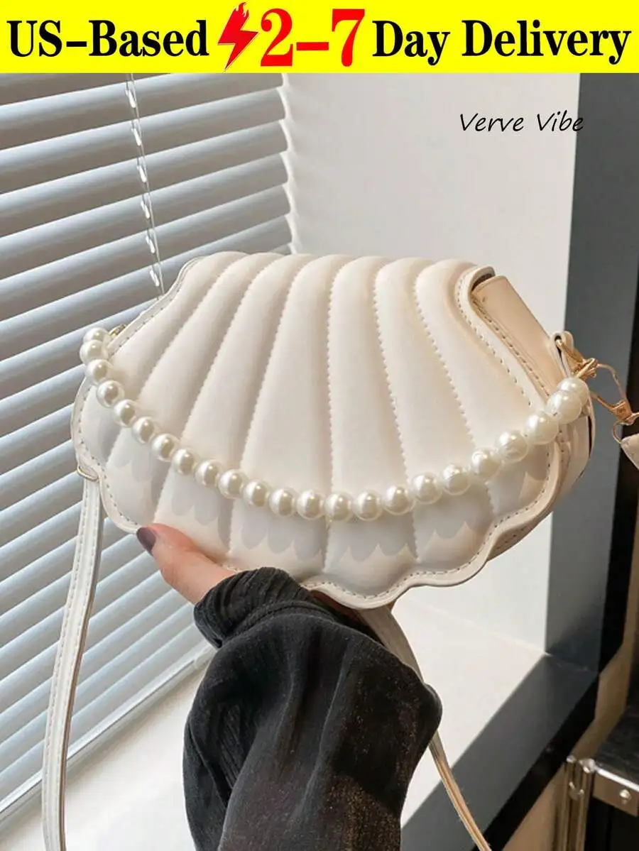 Seashell Shaped Faux Pearl Women Crossbody Bag Elegant Shell Purse For Party Wedding Formal Occasion
Seashell Shaped Faux Pearl Women Crossbody Bag Elegant Shell Purse For Party Wedding Formal Occasion