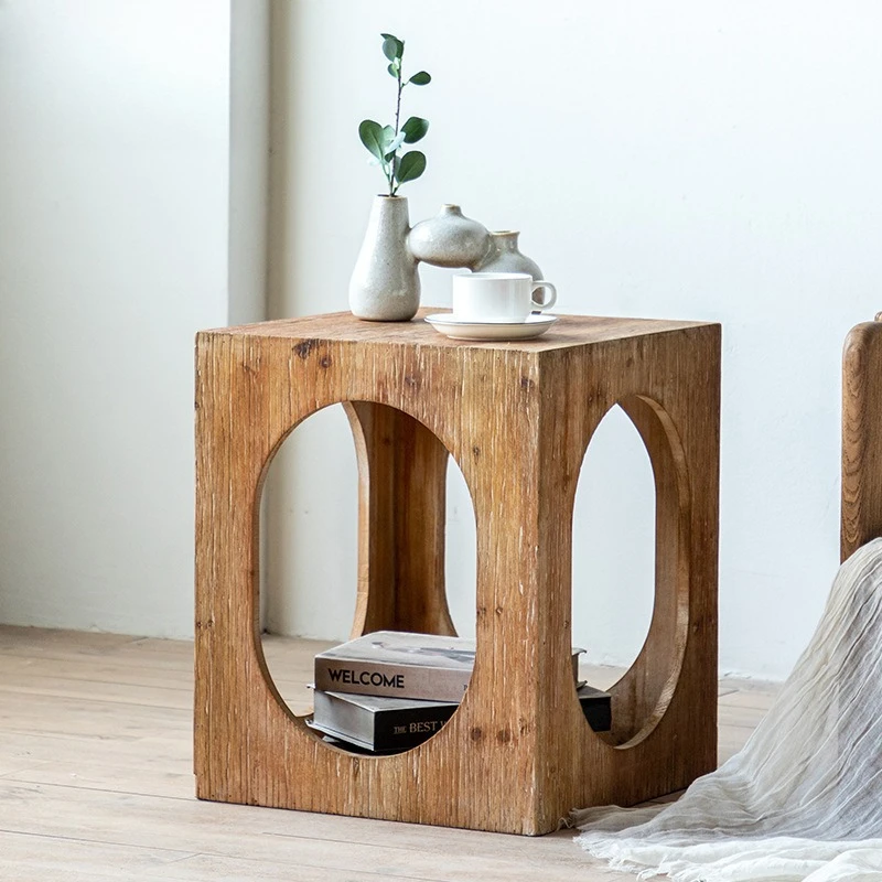 Chinese retro coffee table, small hollow tea table in the living room
Chinese retro coffee table, small hollow tea table in the living room