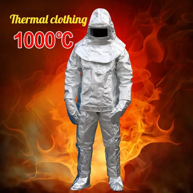 High Heat Resistant and Anti-radiation heat Aluminized Suit Fireproof Clothes 1000℃
High Heat Resistant and Anti-radiation heat Aluminized Suit Fireproof Clothes 1000℃