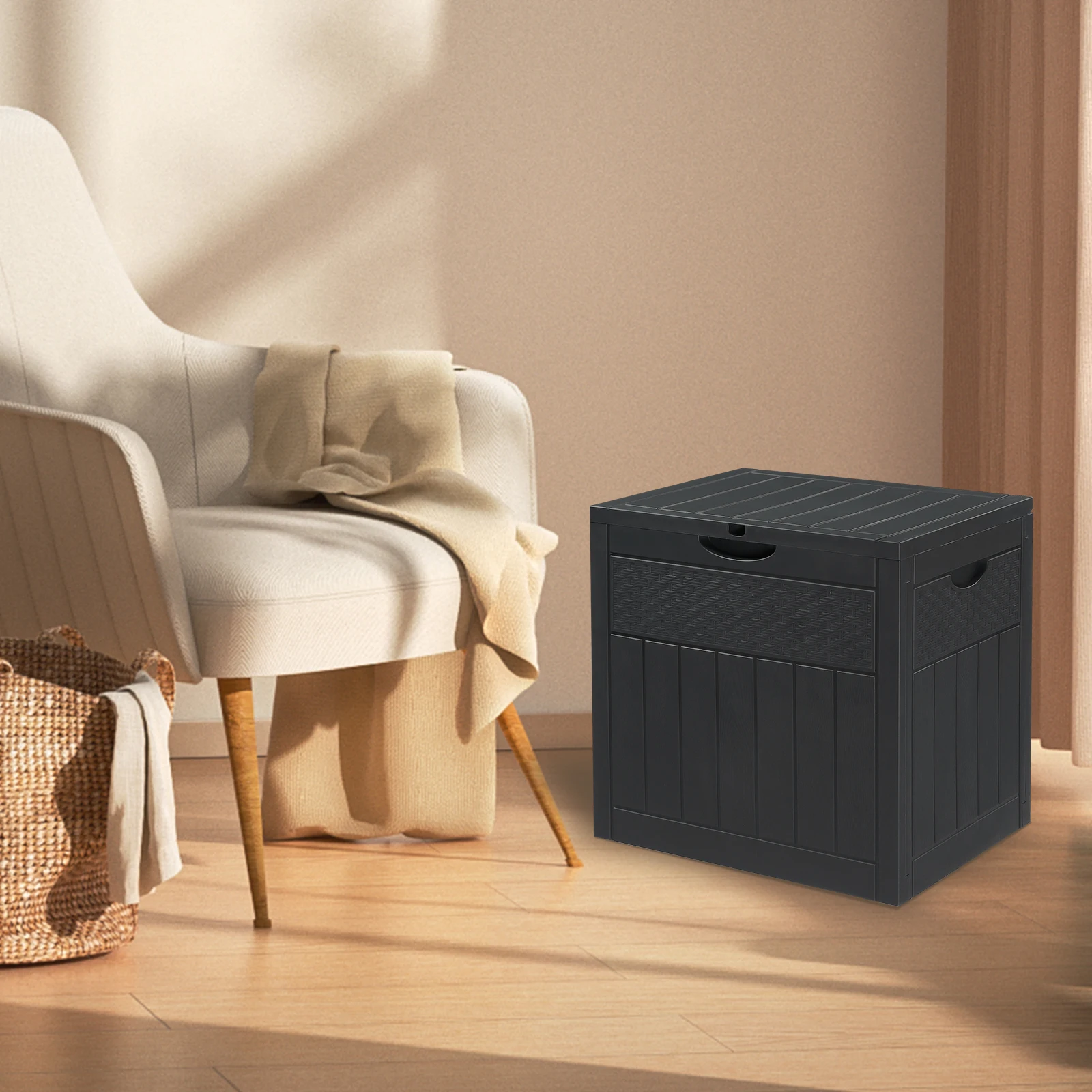 Storage Box 33Gal Large Capacity Grey Vertical Rattan Pp Plastic Suitable for Garden Home Camping Party Camping
Storage Box 33Gal Large Capacity Grey Vertical Rattan Pp Plastic Suitable for Garden Home Camping Party Camping