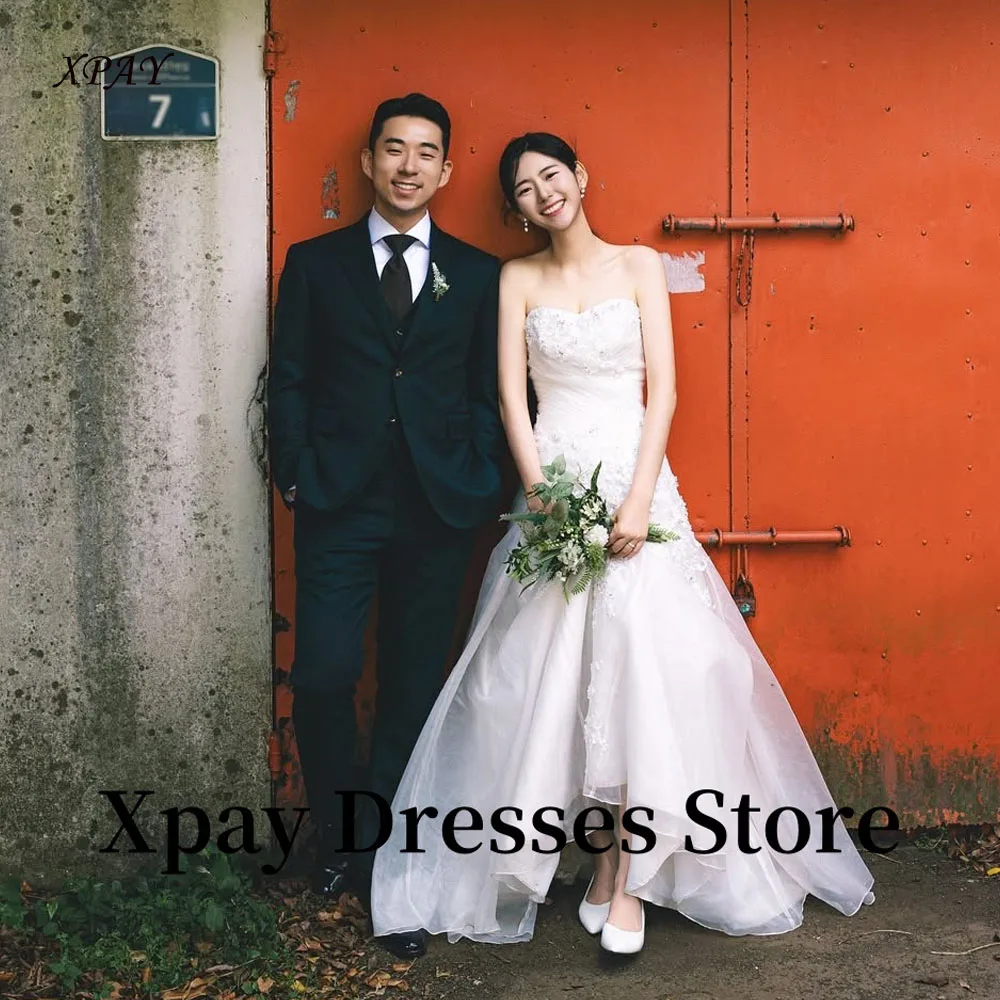 XPAY Sweetheart A Line Wedding Dresses Korea Photo shoot Beads Applique Floor Bridal Gowns Corset Back Customized Princess
XPAY Sweetheart A Line Wedding Dresses Korea Photo shoot Beads Applique Floor Bridal Gowns Corset Back Customized Princess