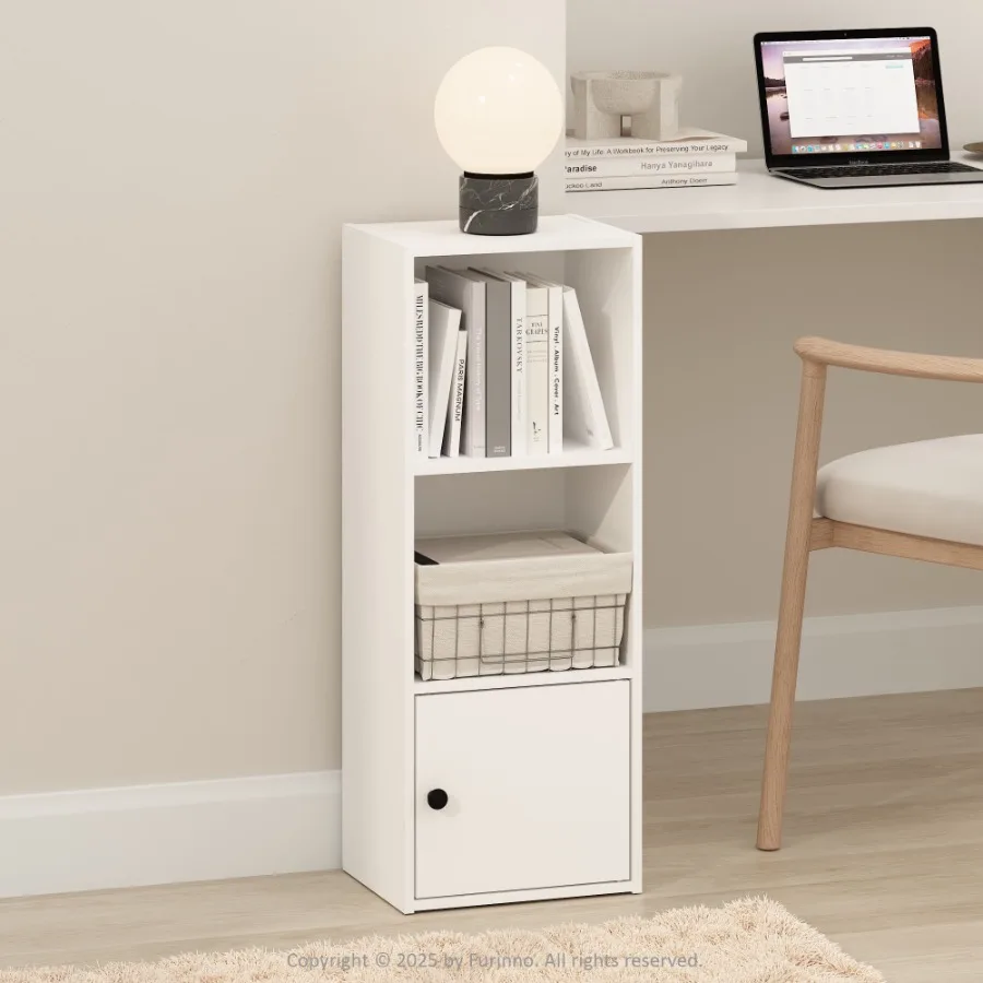 Luder 3-Tier Standing Shelf Bookcase with 1 Door Storage Cabinet White
Luder 3-Tier Standing Shelf Bookcase with 1 Door Storage Cabinet White