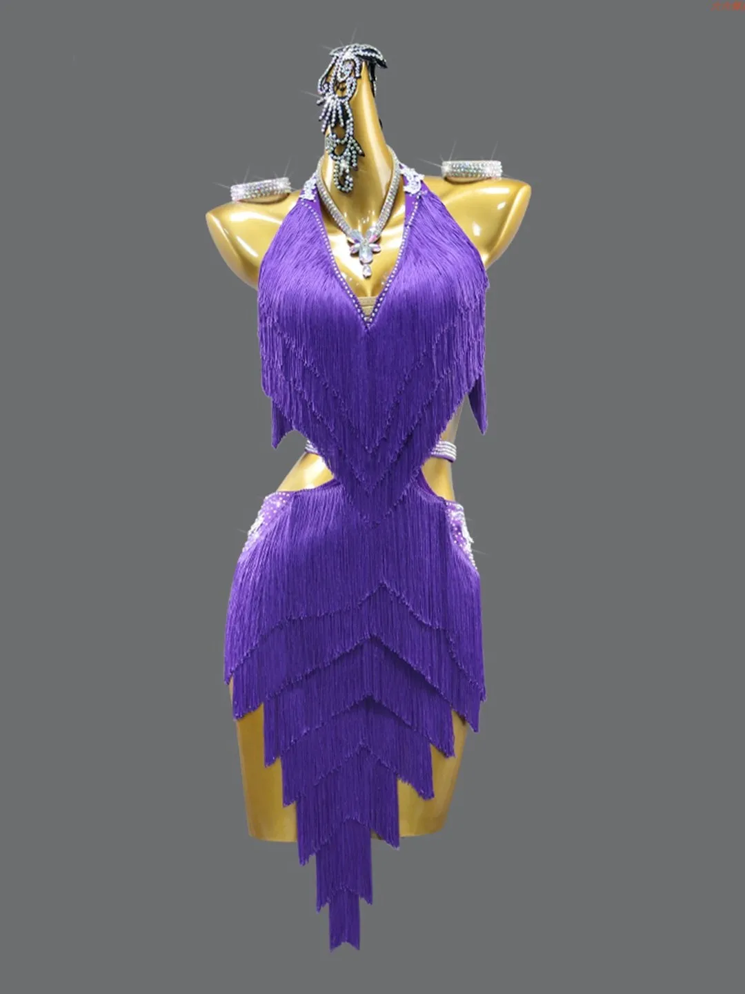 New Latin Dance Competition Performance Costume Dance Stage Tassel Dress Art Exam National Standard Dance Performance
New Latin Dance Competition Performance Costume Dance Stage Tassel Dress Art Exam National Standard Dance Performance
