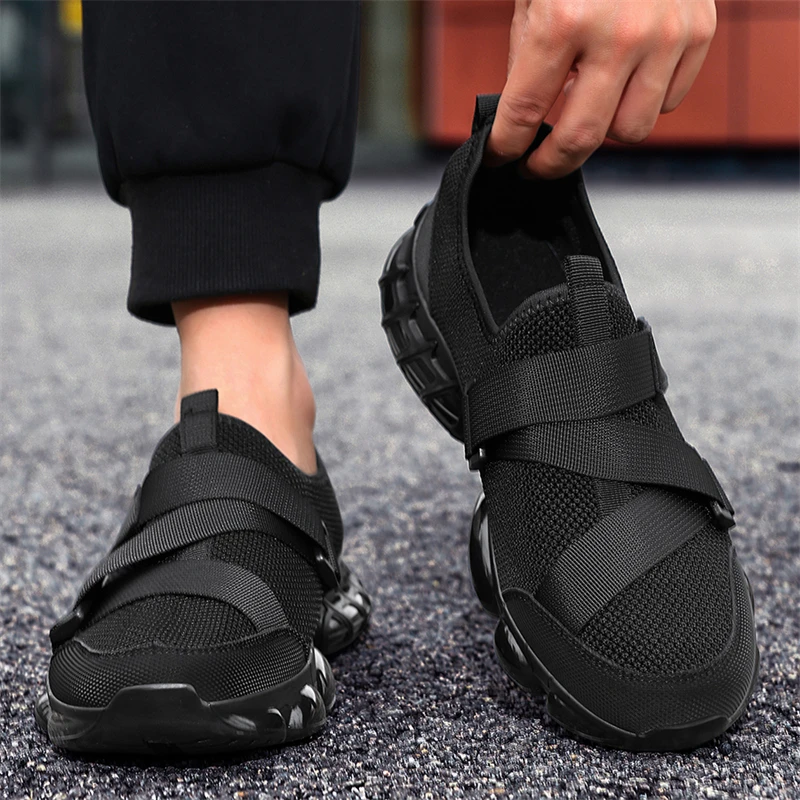 Black Running Shoes For Men Breathable Knit Walking Shoes Comfy Platform Casual Sneakers Man Outdoor Non-slip Men's Sports Shoes
Black Running Shoes For Men Breathable Knit Walking Shoes Comfy Platform Casual Sneakers Man Outdoor Non-slip Men's Sports Shoes