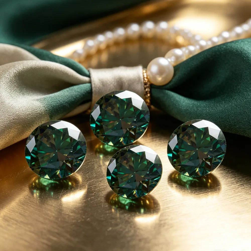 Dark Green Moissanite Loose Stone D Color VVS1 Vivid Emerald Green Faceted Gem For Jewelry Making
Dark Green Moissanite Loose Stone D Color VVS1 Vivid Emerald Green Faceted Gem For Jewelry Making