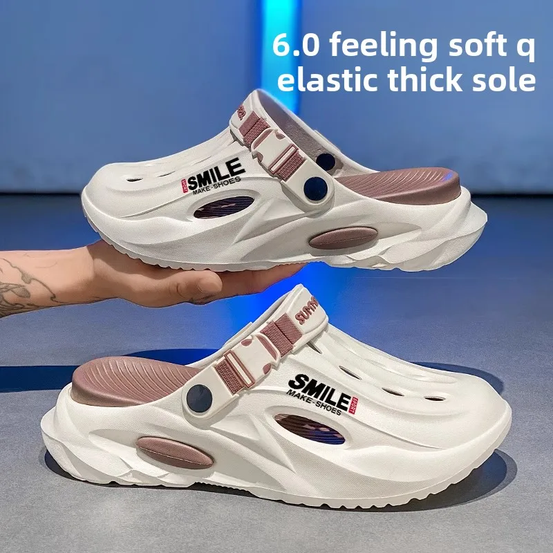 Мужские летние спортивные сандалии на открытом воздухе, противоскользящий дезодорант, крышка на голову Clog oes, большой размер, пляжный диаметр, дышащий материал EVA 
Мужские летние спортивные сандалии на открытом воздухе, противоскользящий дезодорант, крышка на голову Clog oes, большой размер, пляжный диаметр, дышащий материал EVA