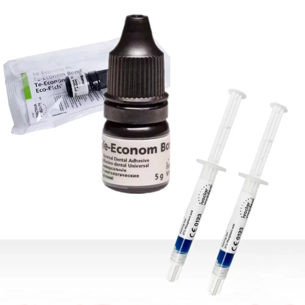 Dental Restorative Bond System Ivoclar Vivadent Te-Econom Bond Adhesive Eco-Etch Acid Etchant Gel Total Etch Teeth Bonding Agent
Dental Restorative Bond System Ivoclar Vivadent Te-Econom Bond Adhesive Eco-Etch Acid Etchant Gel Total Etch Teeth Bonding Agent
