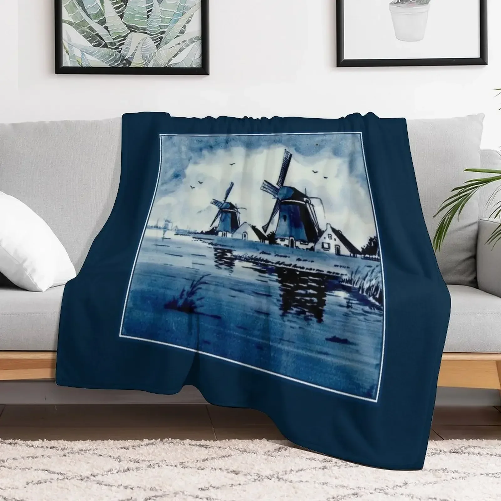 DUTCH BLUE DELFT : Vintage Windmills Print Throw Blanket For Decorative Sofa Luxury Brand Hair Furrys Blankets
DUTCH BLUE DELFT : Vintage Windmills Print Throw Blanket For Decorative Sofa Luxury Brand Hair Furrys Blankets