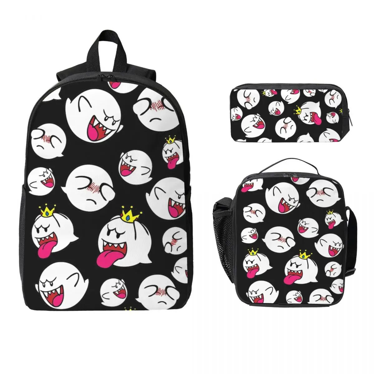 King Boo Swarm Backpack Student Boys Girls BookBag School Bag Computer Shoulder Bags 3ps Insulated Lunch Bag Pencil Case
King Boo Swarm Backpack Student Boys Girls BookBag School Bag Computer Shoulder Bags 3ps Insulated Lunch Bag Pencil Case