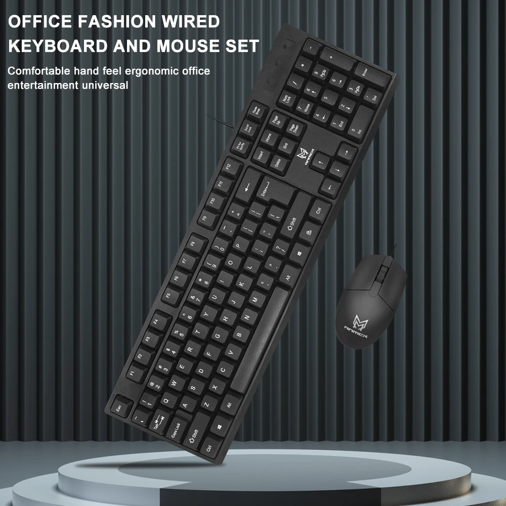 Anmck 2.4G Wired Keyboard And Mouse Set For Home Office USB interface Keyboards Standard Version For Laptop Mac Desktop PC
Anmck 2.4G Wired Keyboard And Mouse Set For Home Office USB interface Keyboards Standard Version For Laptop Mac Desktop PC