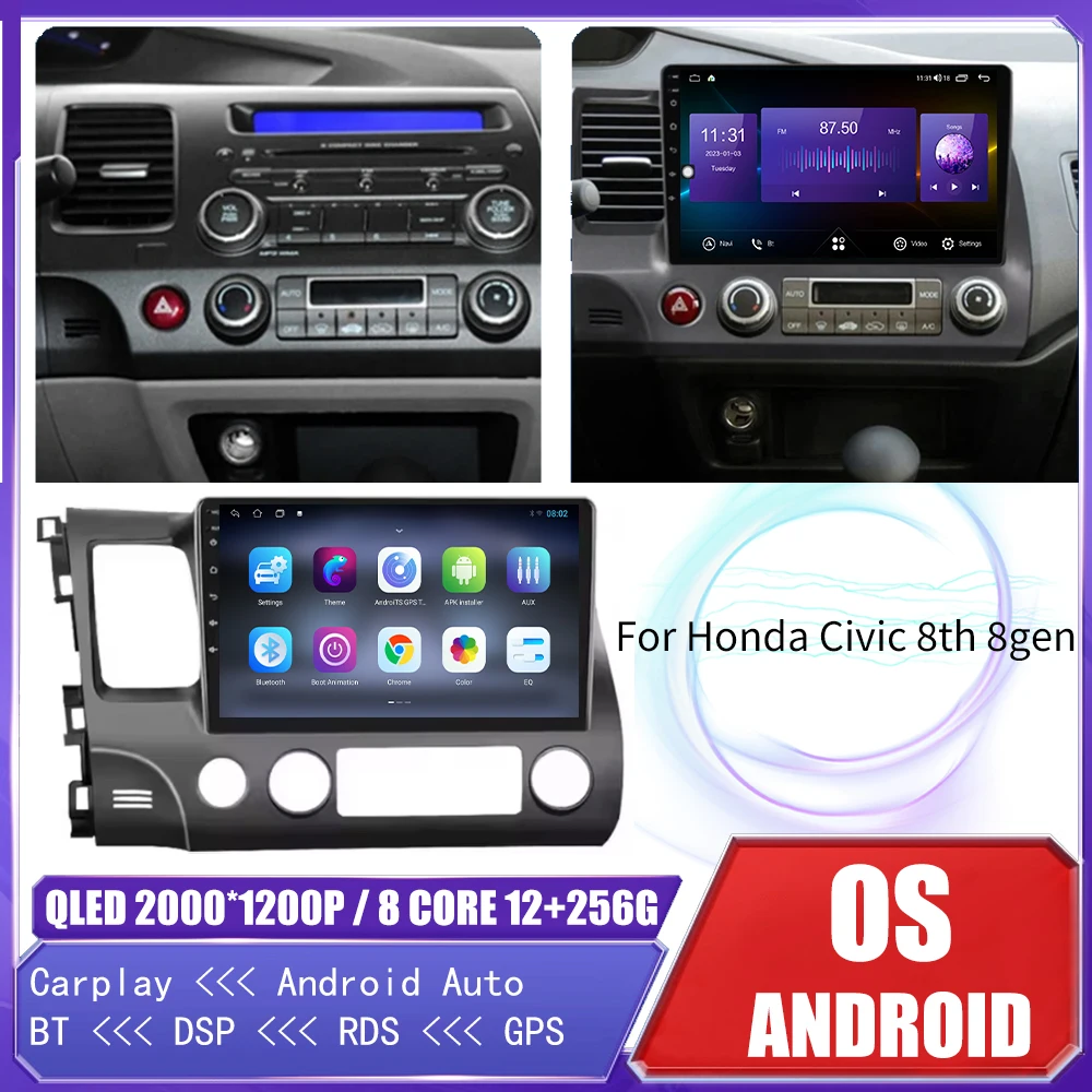 Android 16 Car Radio Multimedia Navigation For Honda Civic 8 2005-2012 Wireless Carplay Stereo Screen Head Unit 2DIN GPS
Android 16 Car Radio Multimedia Navigation For Honda Civic 8 2005-2012 Wireless Carplay Stereo Screen Head Unit 2DIN GPS